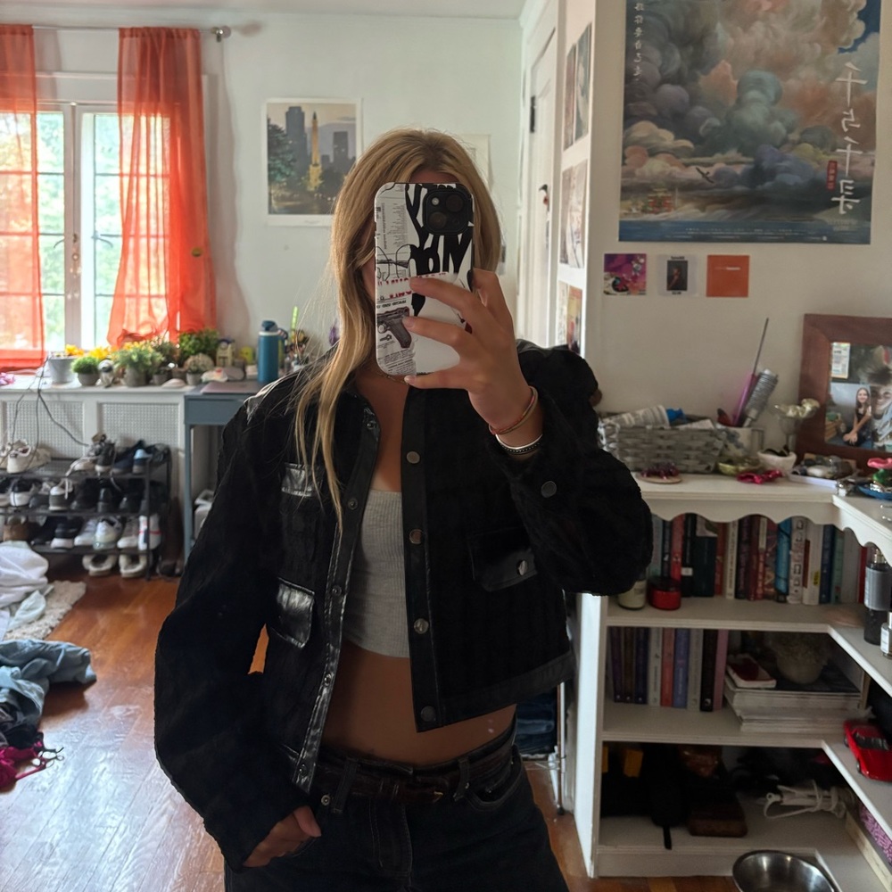 En Saison Black Trxtured Jacket